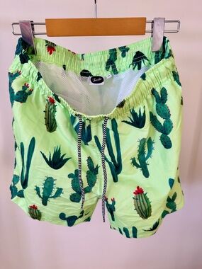 NWOT Franks Australia Cactus Print Swim Trunks